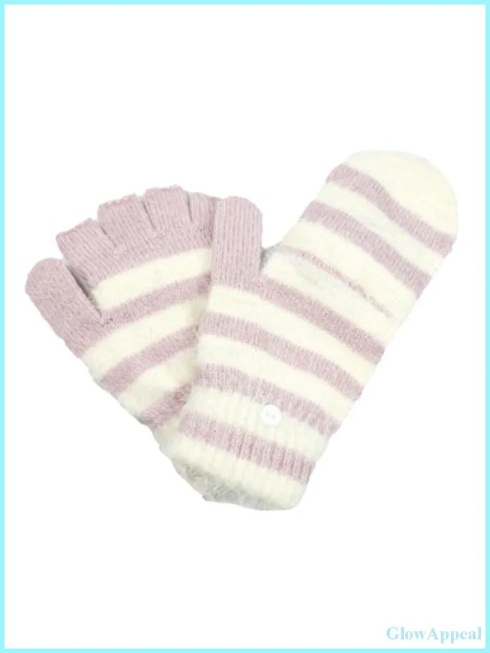 Convertible Fingerless Gloves with Flip-Top Mittens, Winter Knit, Touchscreen